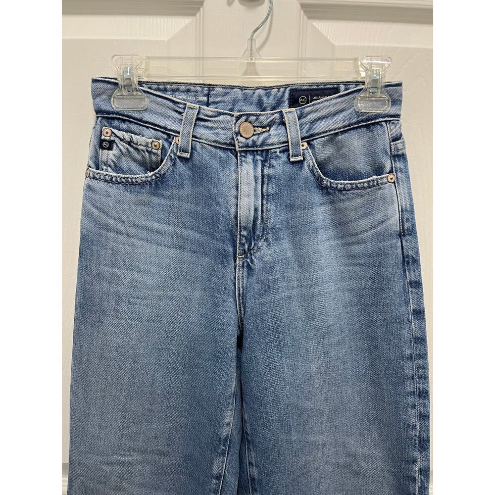 AG Adriano Goldschmied Saige Wide Leg Crop Size 24 High Rise Light Blue Wash 26" - Picture 4 of 15
